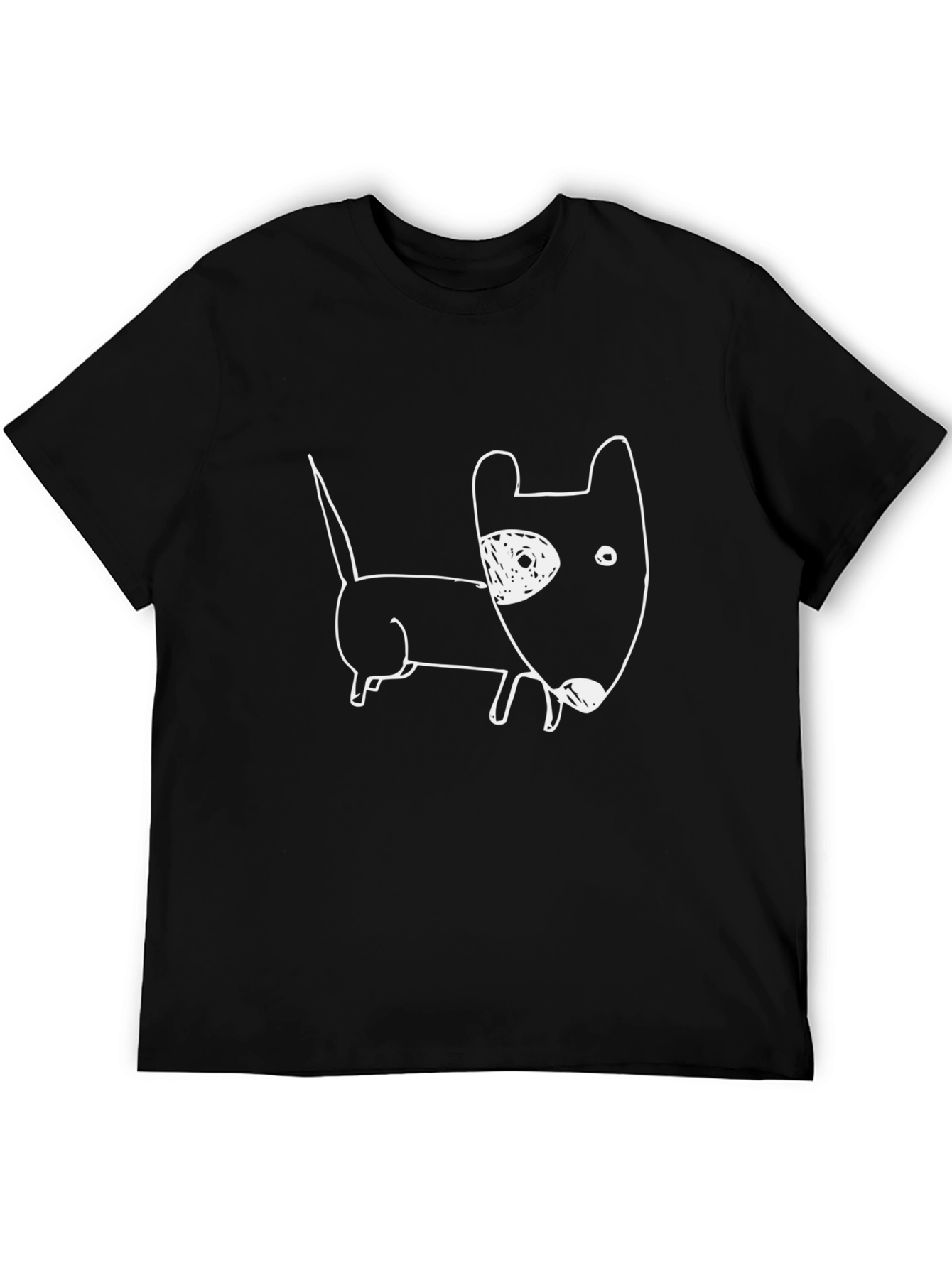 Funky Dog Graphic Tee - Cool Black T-Shirt