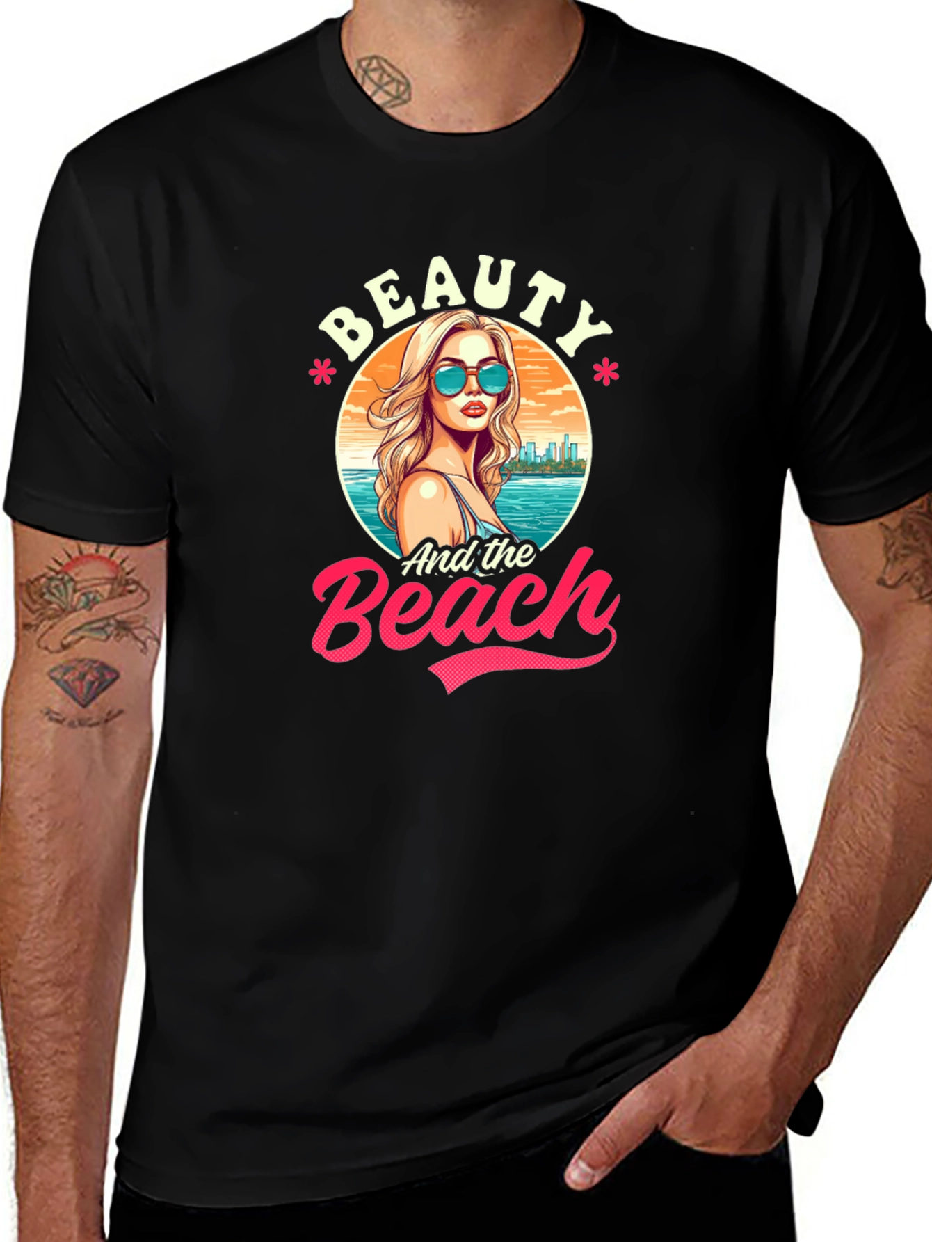 Beauty and the Beach Graphic T-Shirt