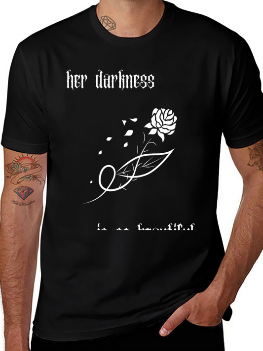 Her Darkness is Beautiful Rose Graphic T-Shirt