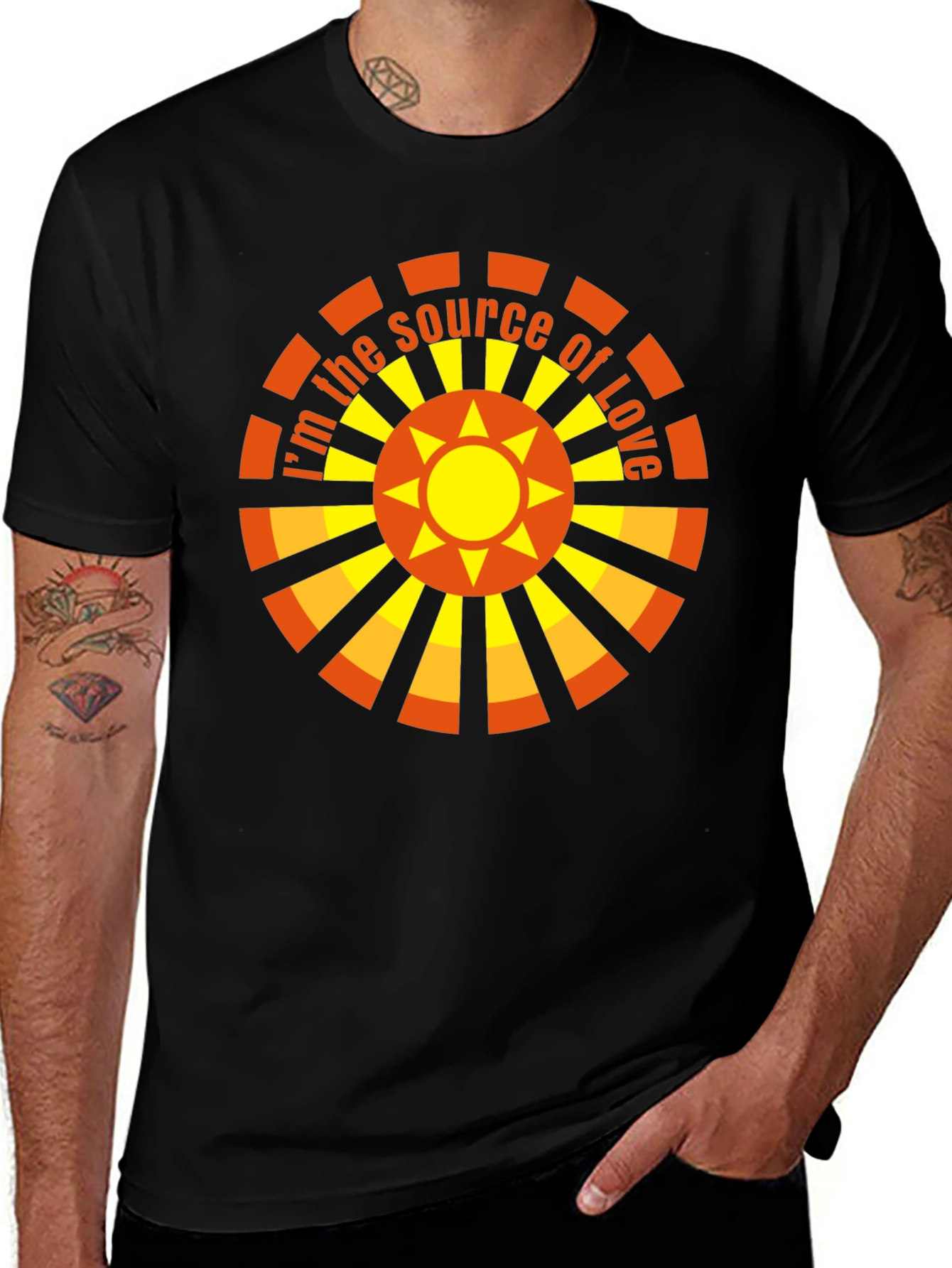 Source of Love Graphic Tee - Black