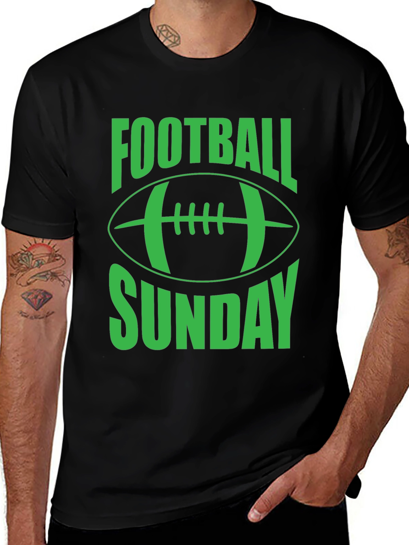 Football Sunday Graphic Tee - Black