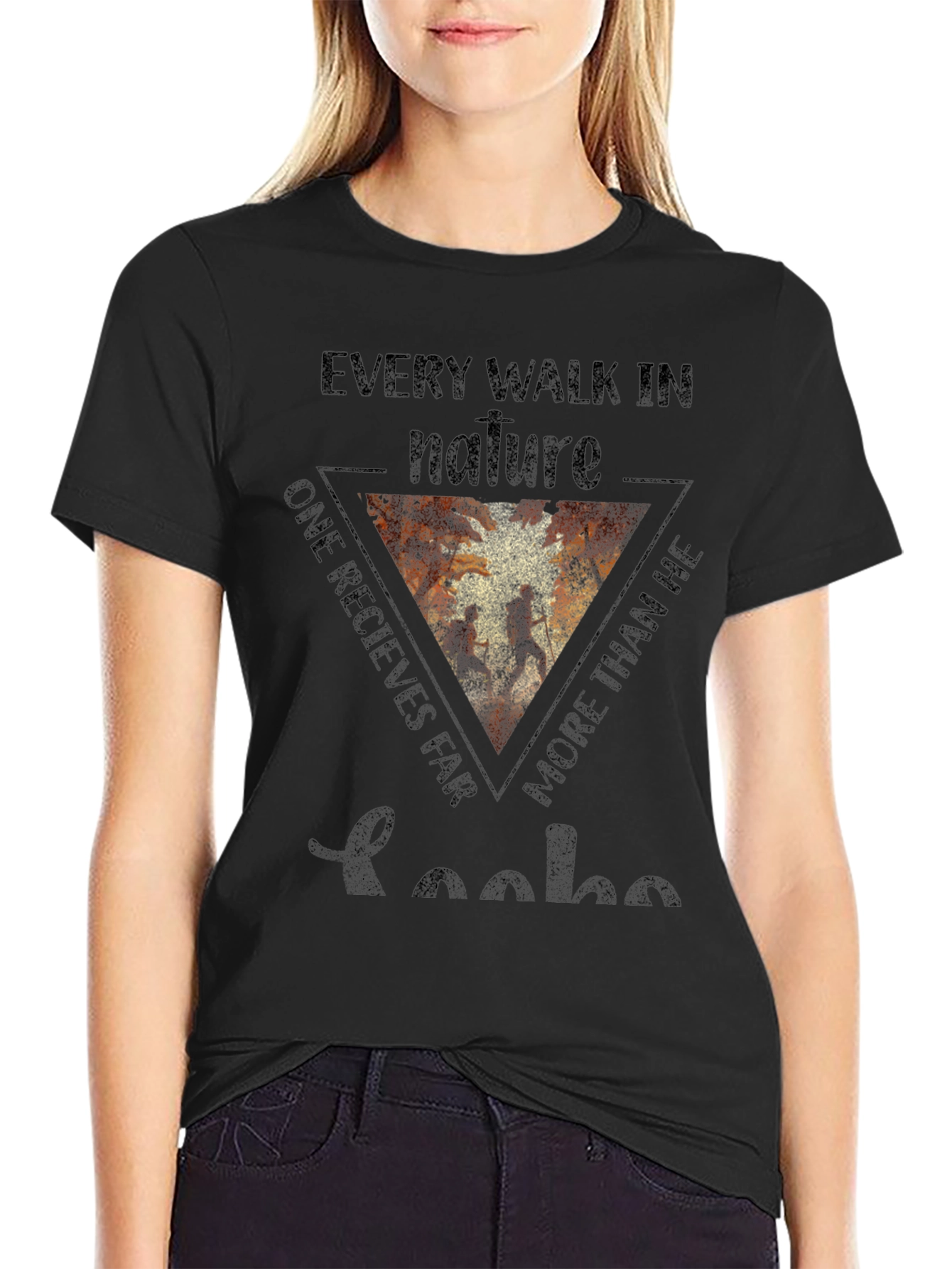 Nature Walk T-Shirt - Mens Black Graphic Tee