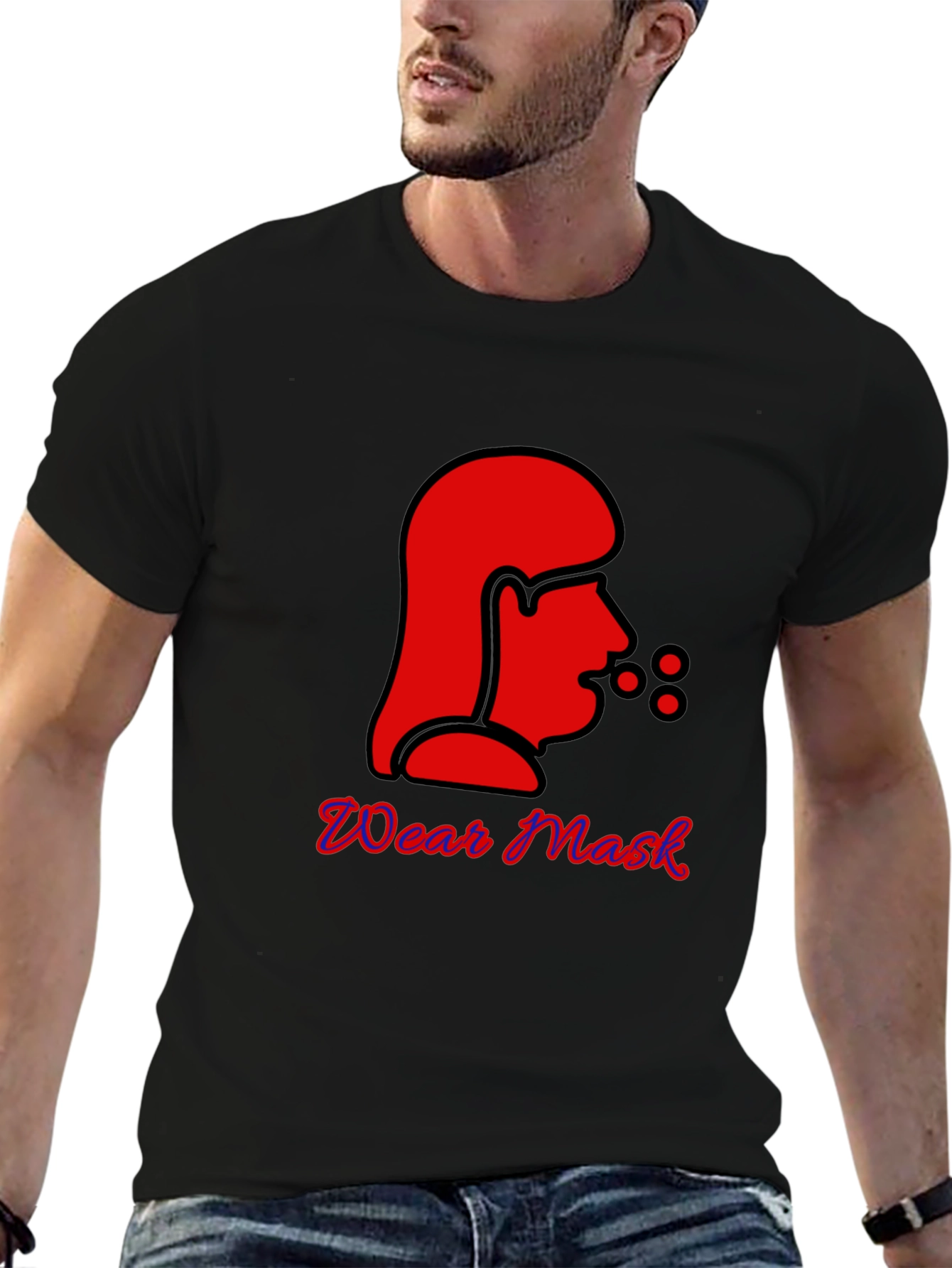 Wear Mask Graphic Tee - Black