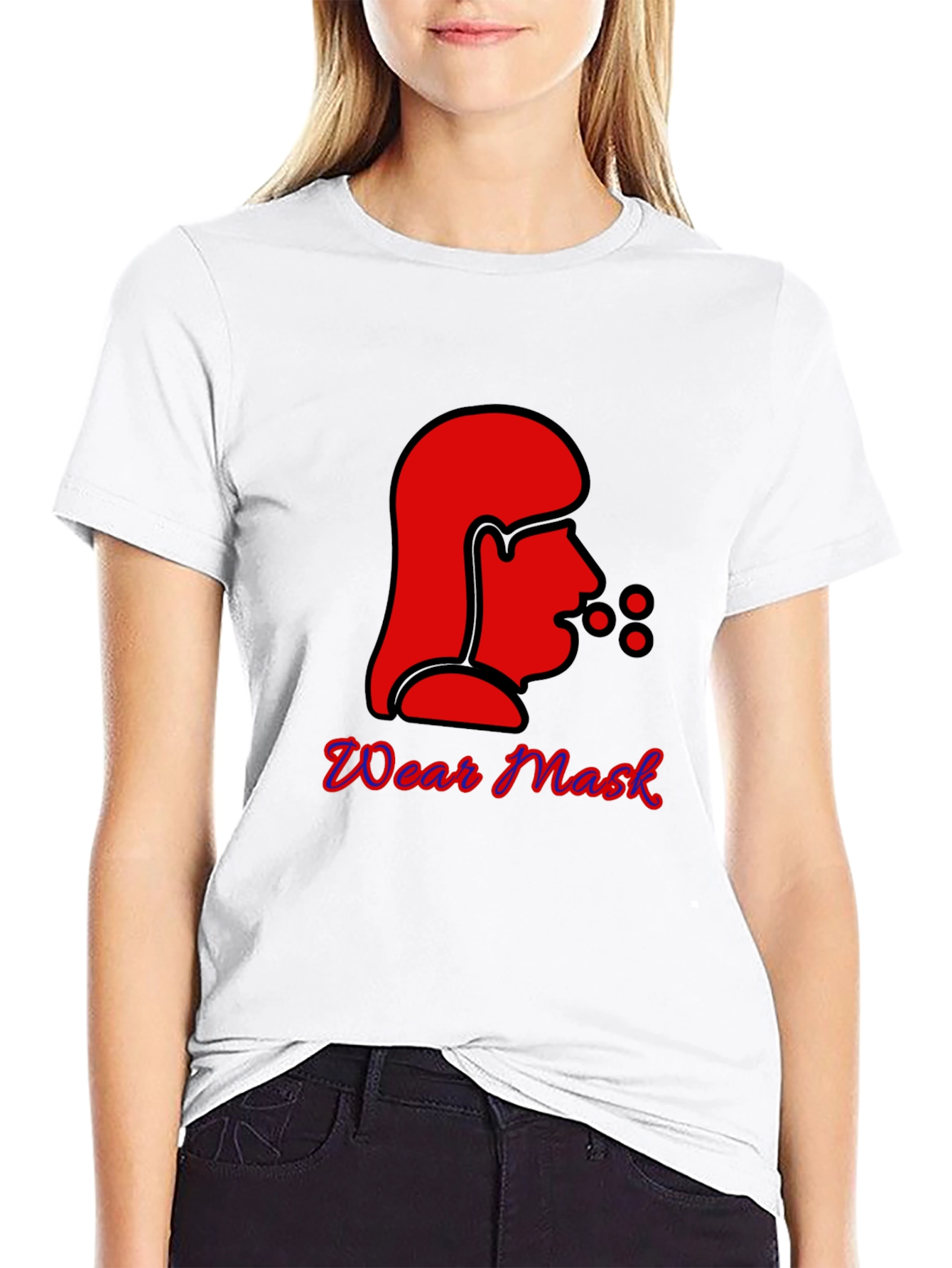 Wear Mask Graphic Tee - Black