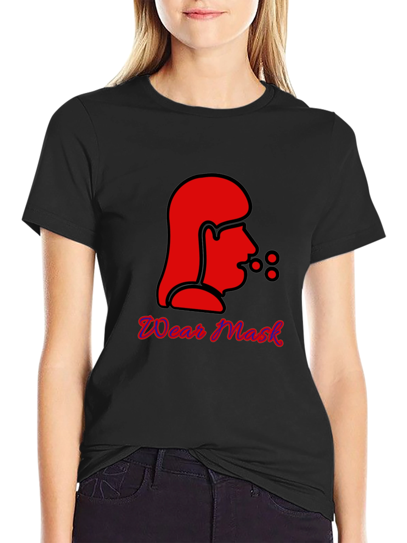 Wear Mask Graphic Tee - Black