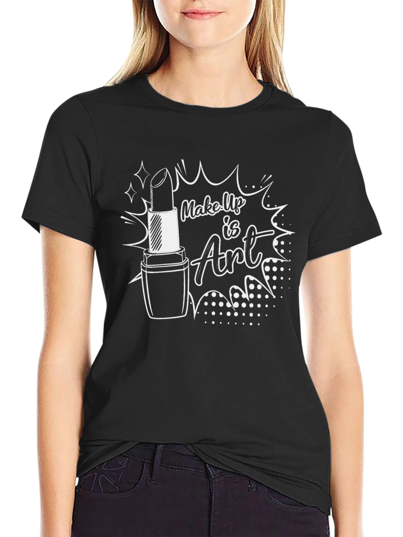 Makeup is Art Black Graphic Tee