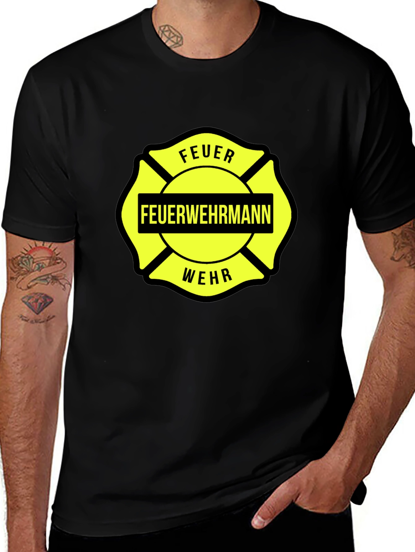 Feuerwehrmann Firefighter Malteser Cross T-Shirt