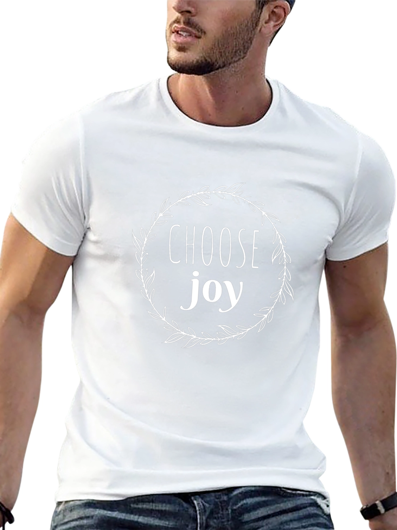 Choose Joy Wreath Graphic T-Shirt