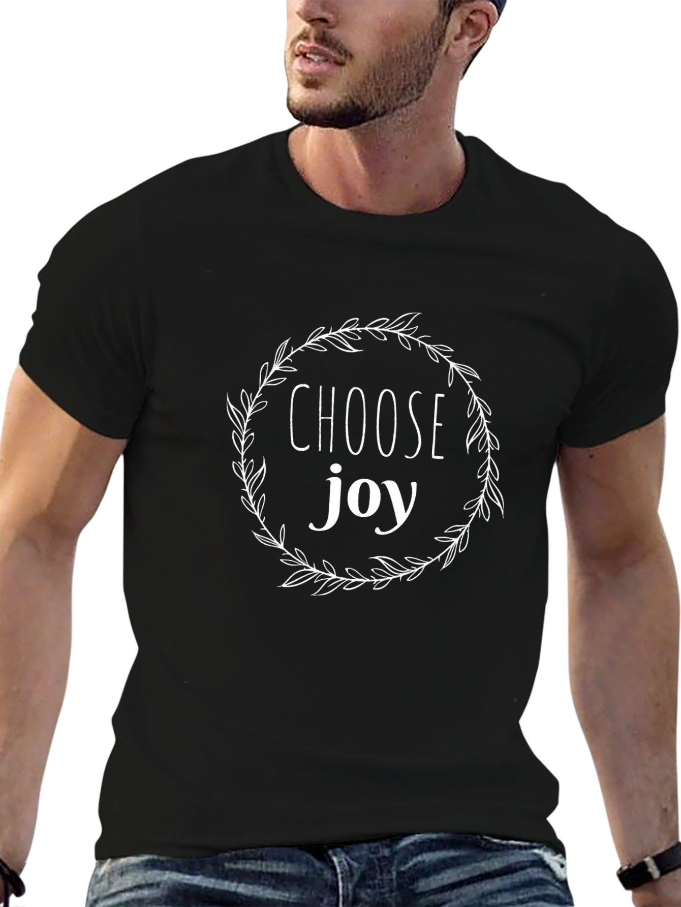 Choose Joy Wreath Graphic T-Shirt