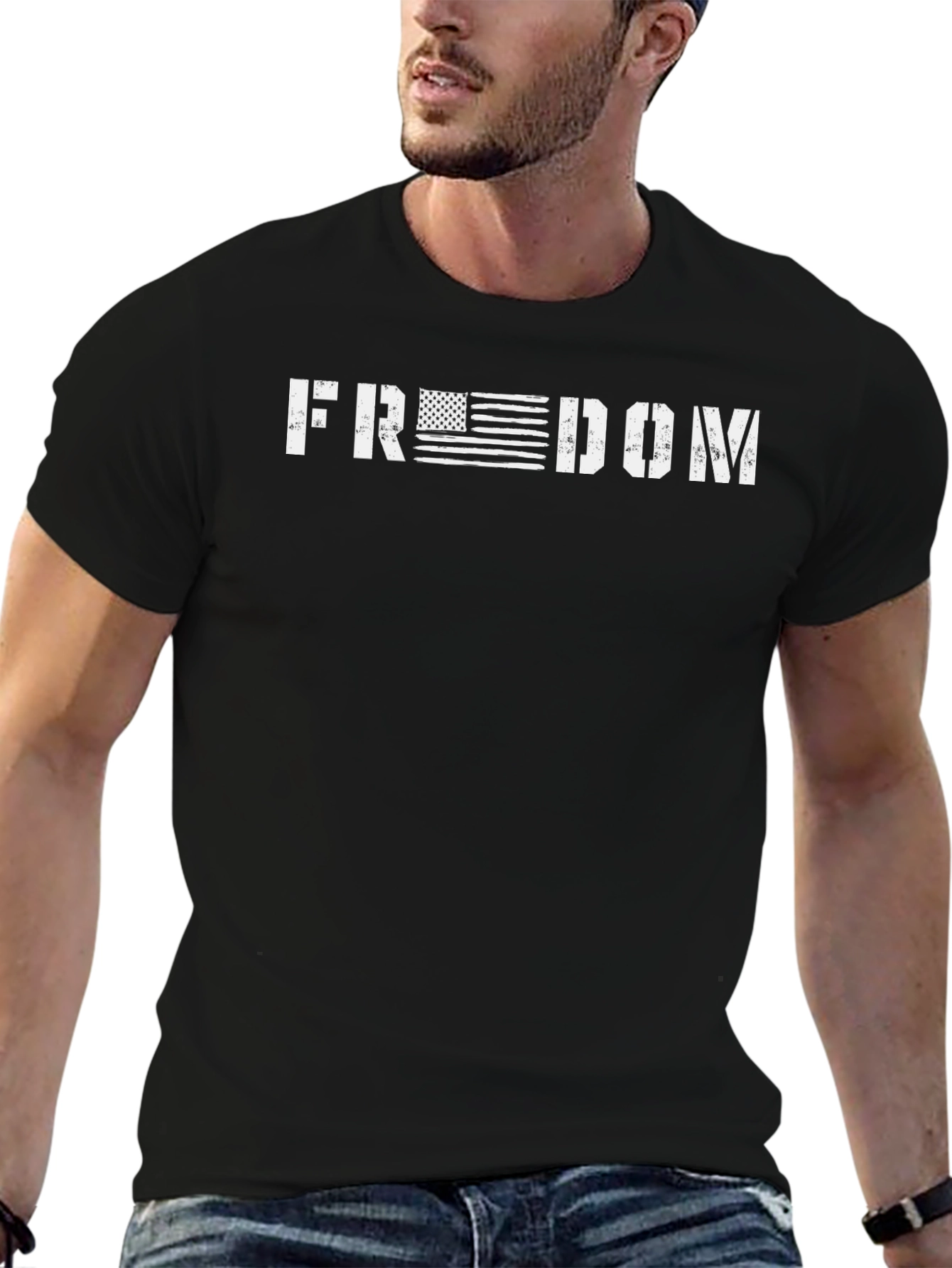 Freedom Graphic Tee - American Flag Patriotic T-Shirt