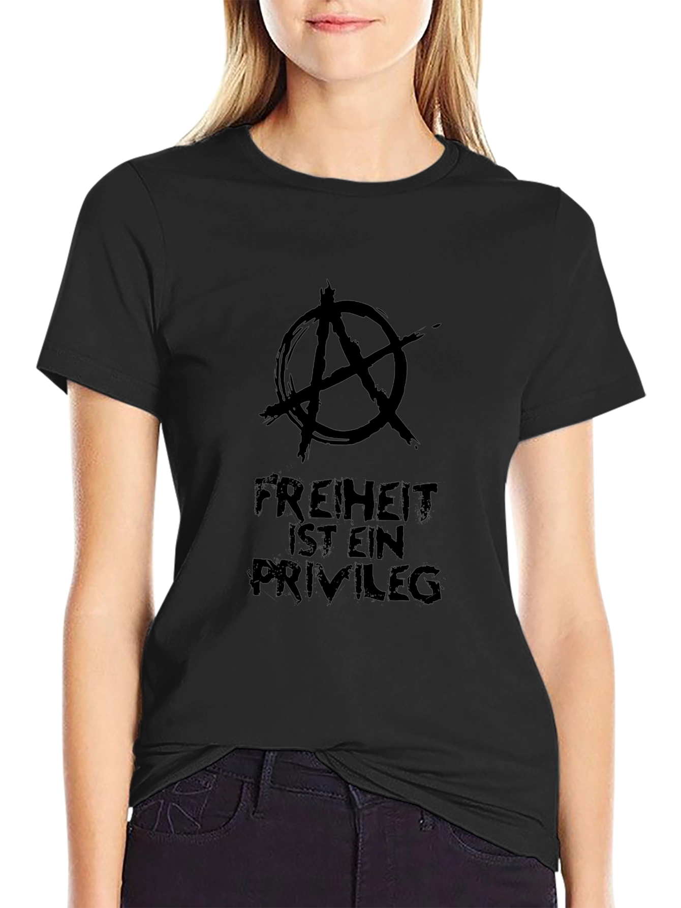 Freiheit Ist Ein Privileg Black Graphic Tee