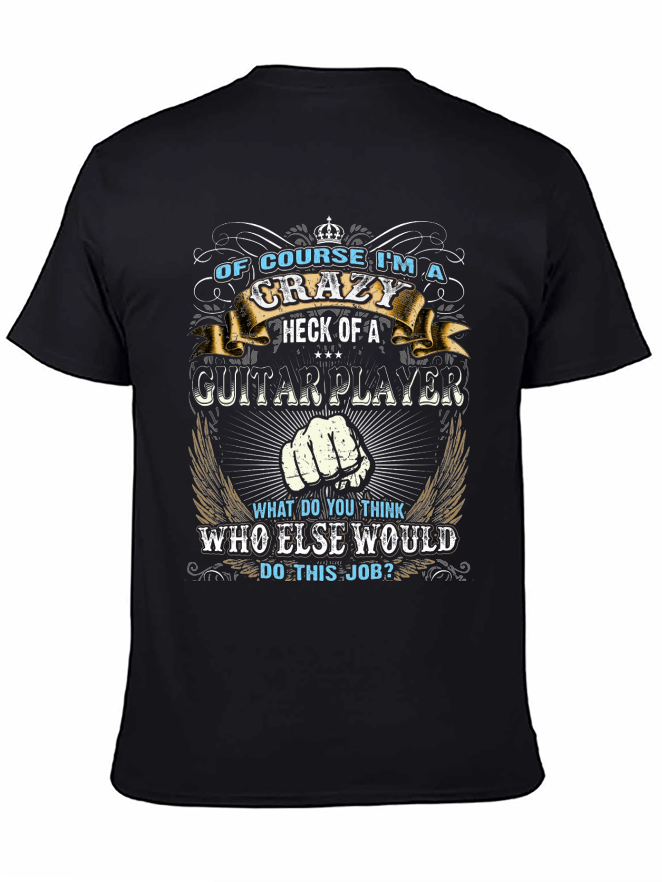 Crazy Guitar Player Graphic Tee