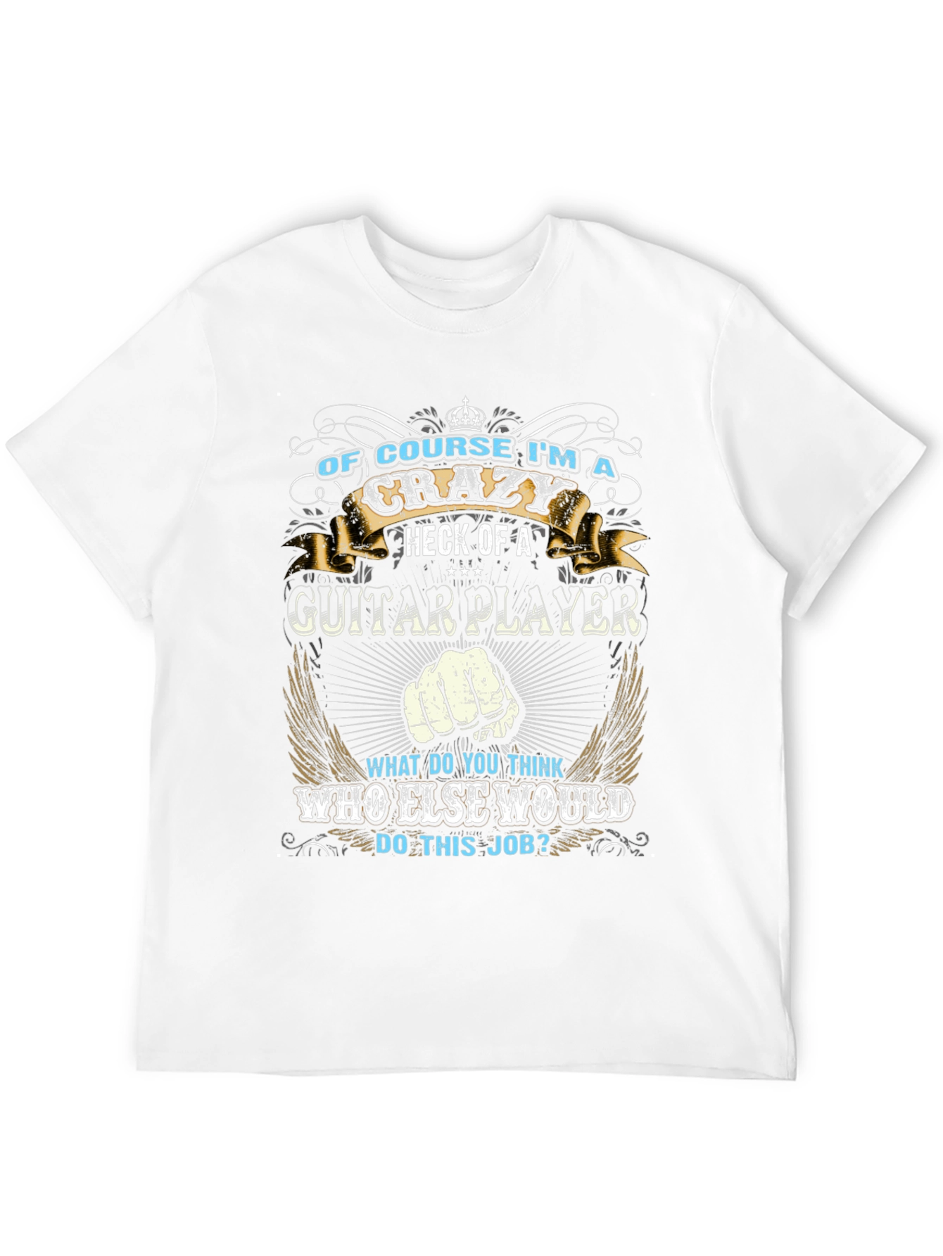 Crazy Guitar Player Graphic Tee