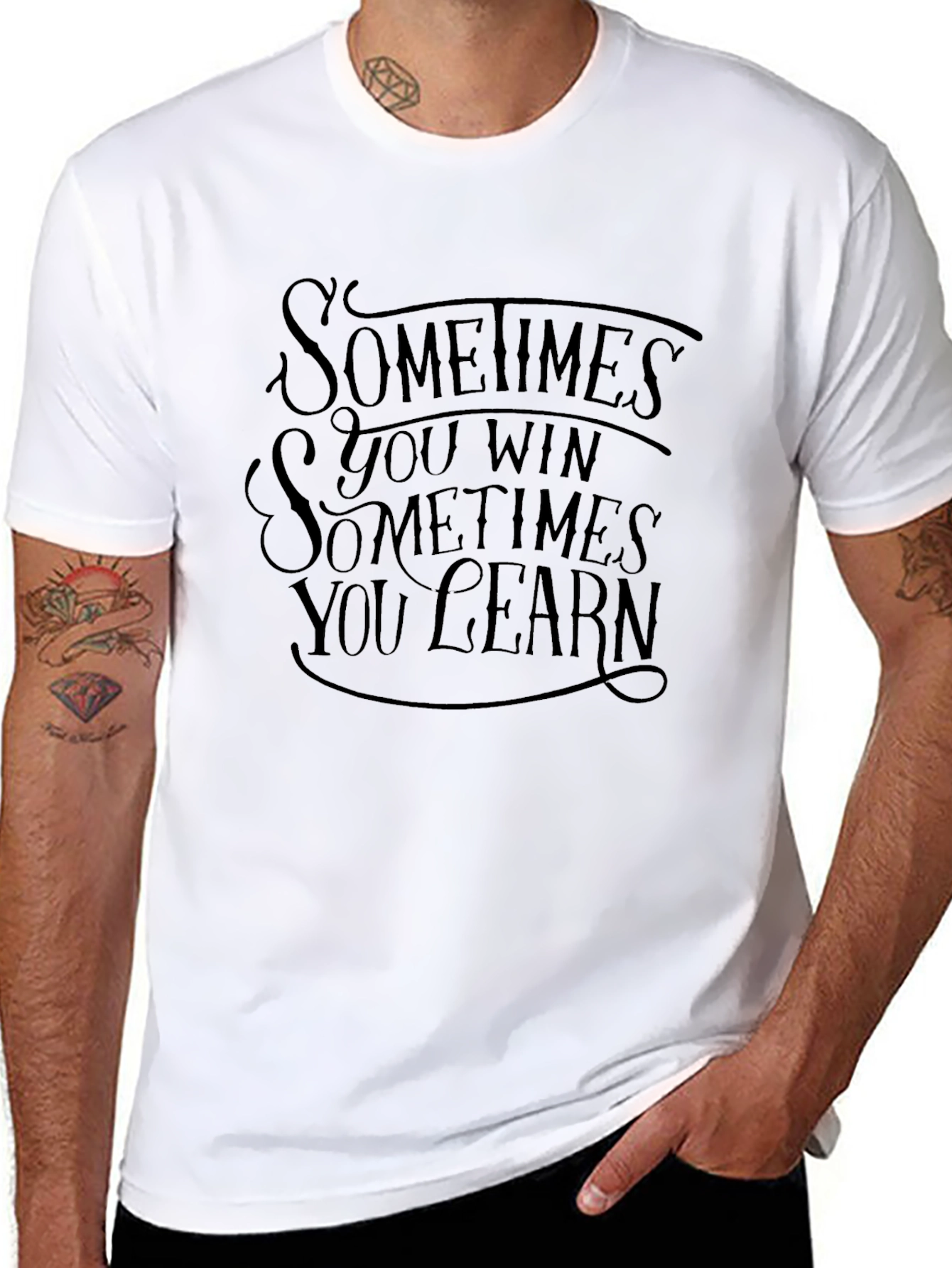 Sometimes You Win Sometimes You Learn Black T-Shirt