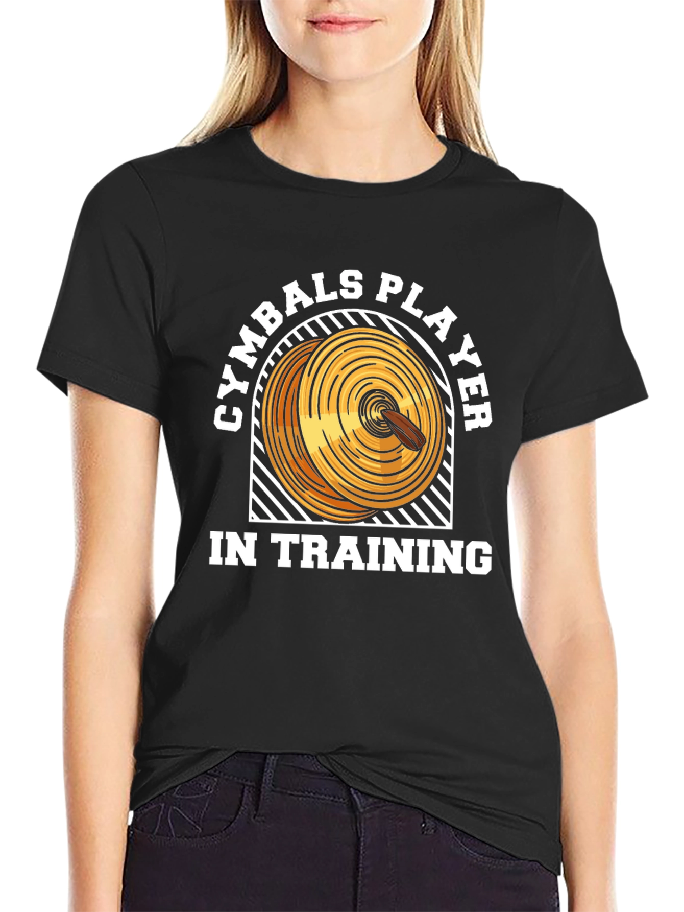 Cymbals Player in Training Black T-Shirt