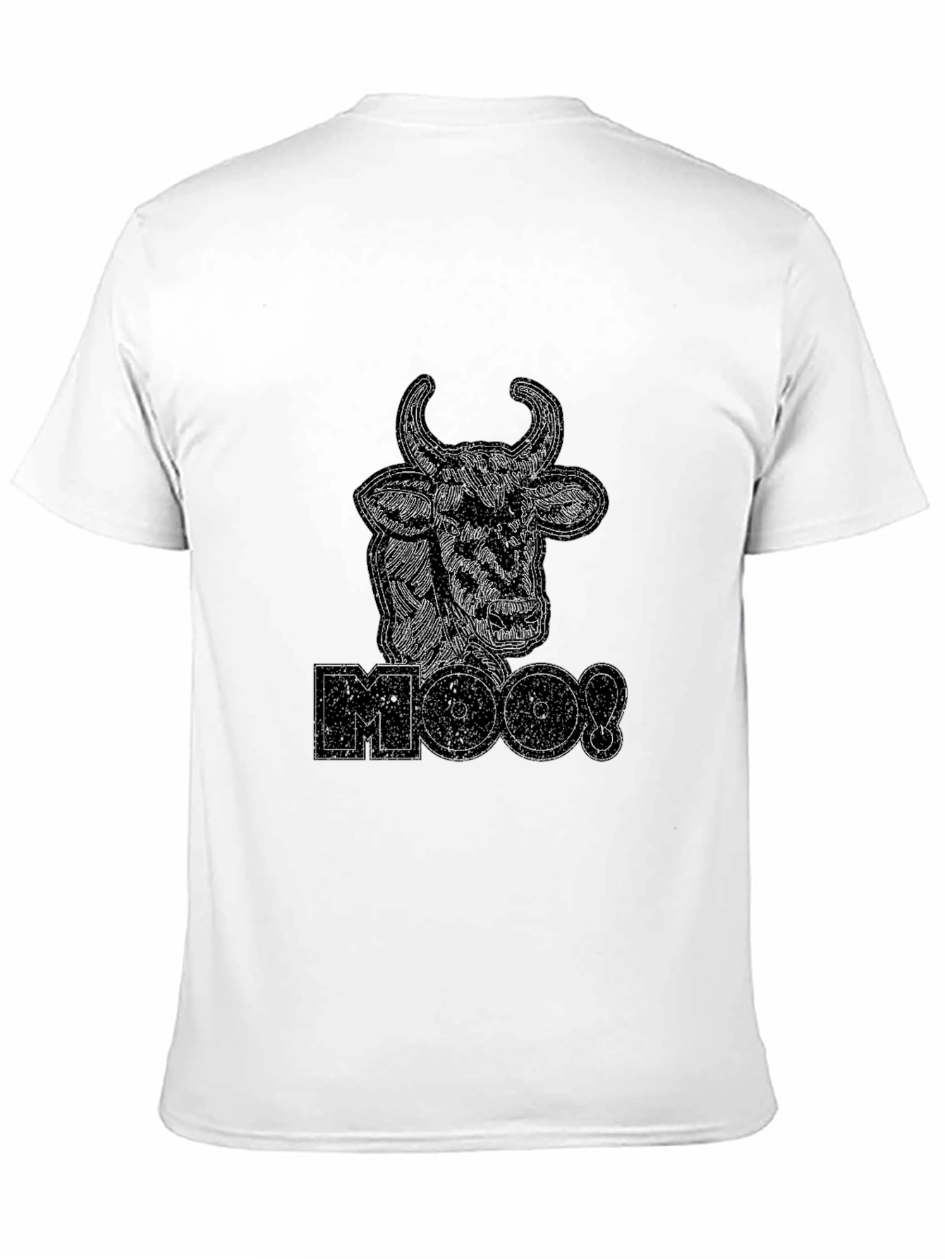 Moo! Cow Graphic Black T-Shirt