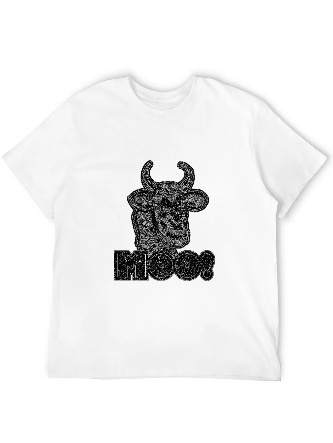 Moo! Cow Graphic Black T-Shirt