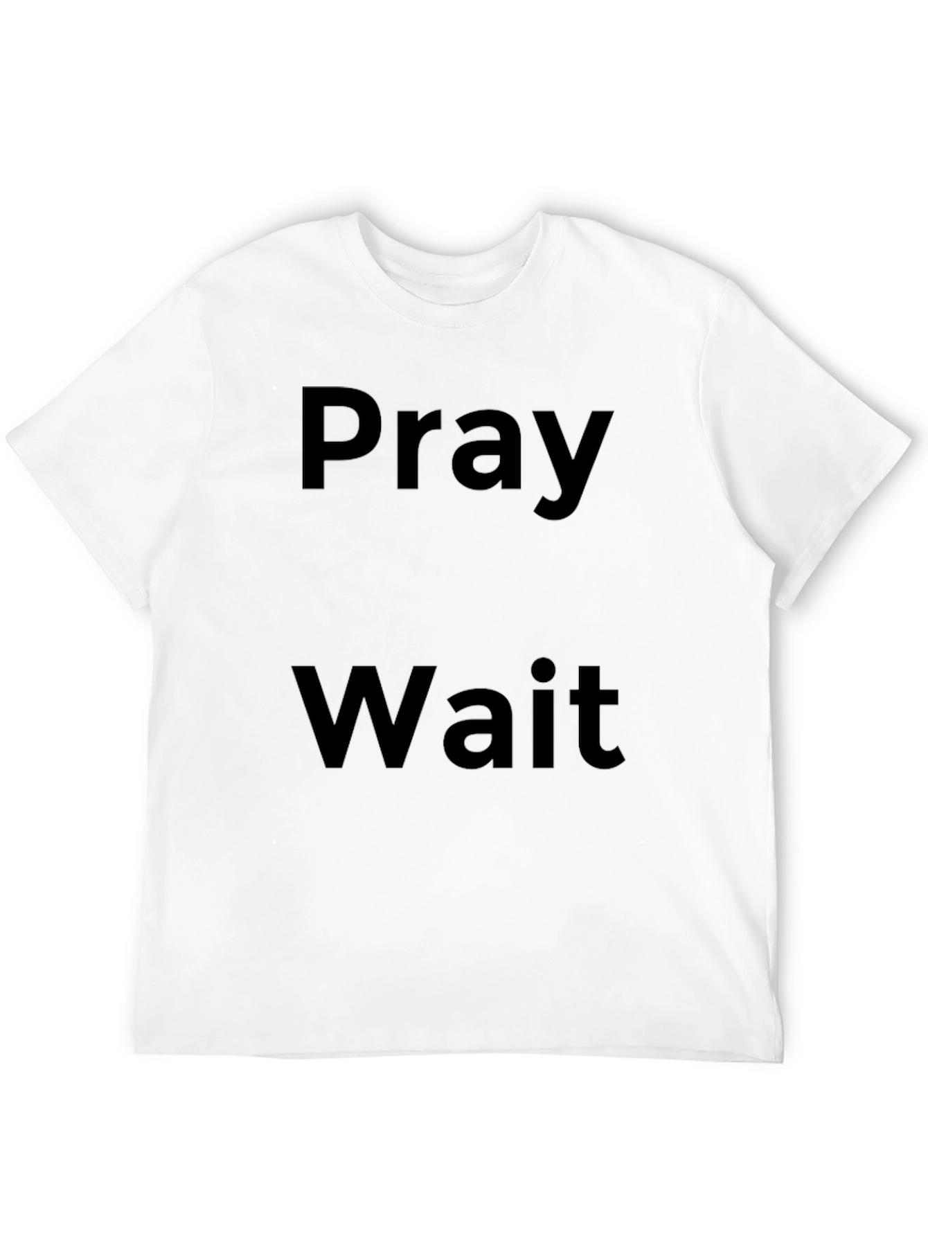 Pray Wait Black Graphic T-Shirt