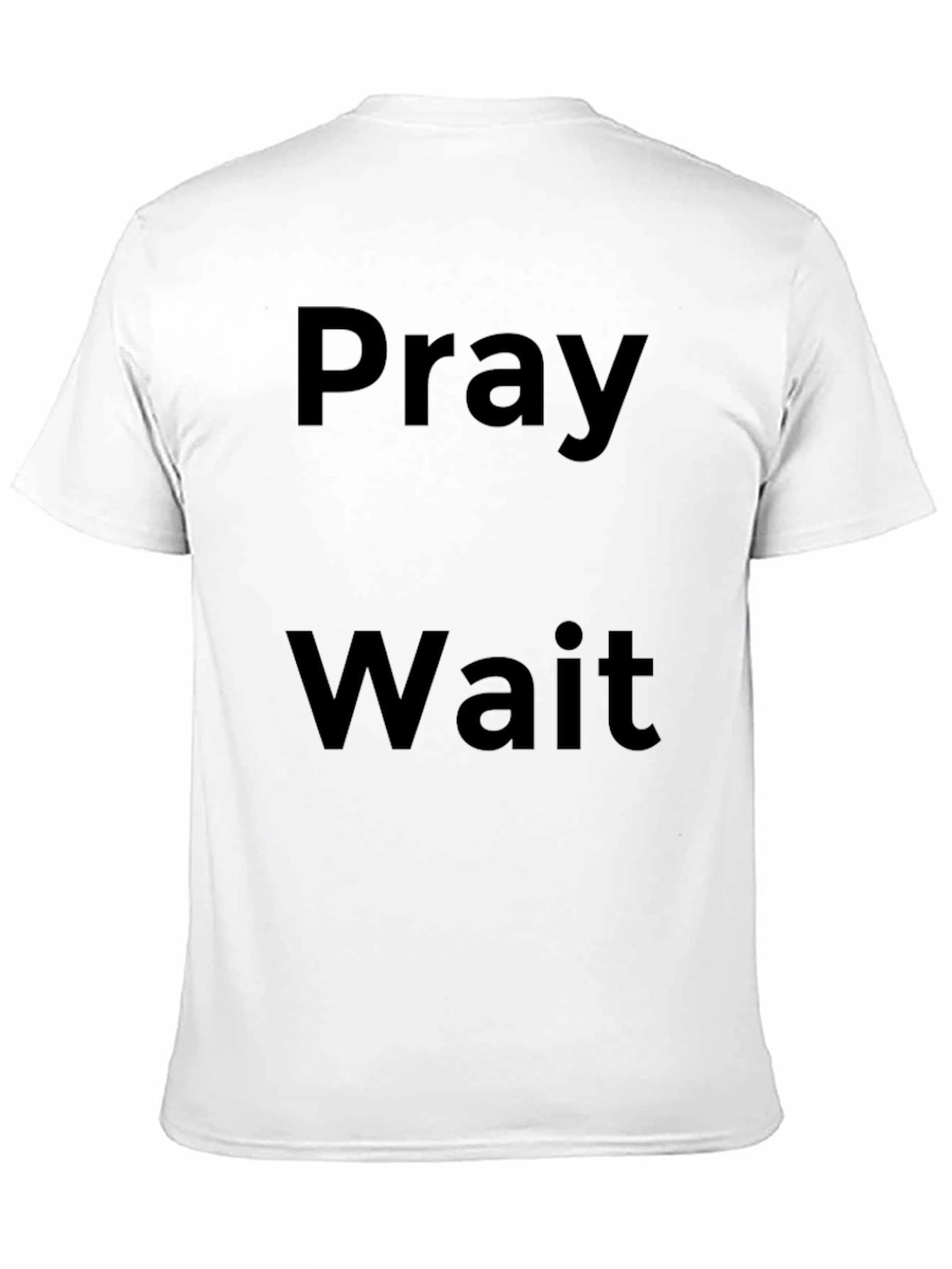 Pray Wait Black Graphic T-Shirt