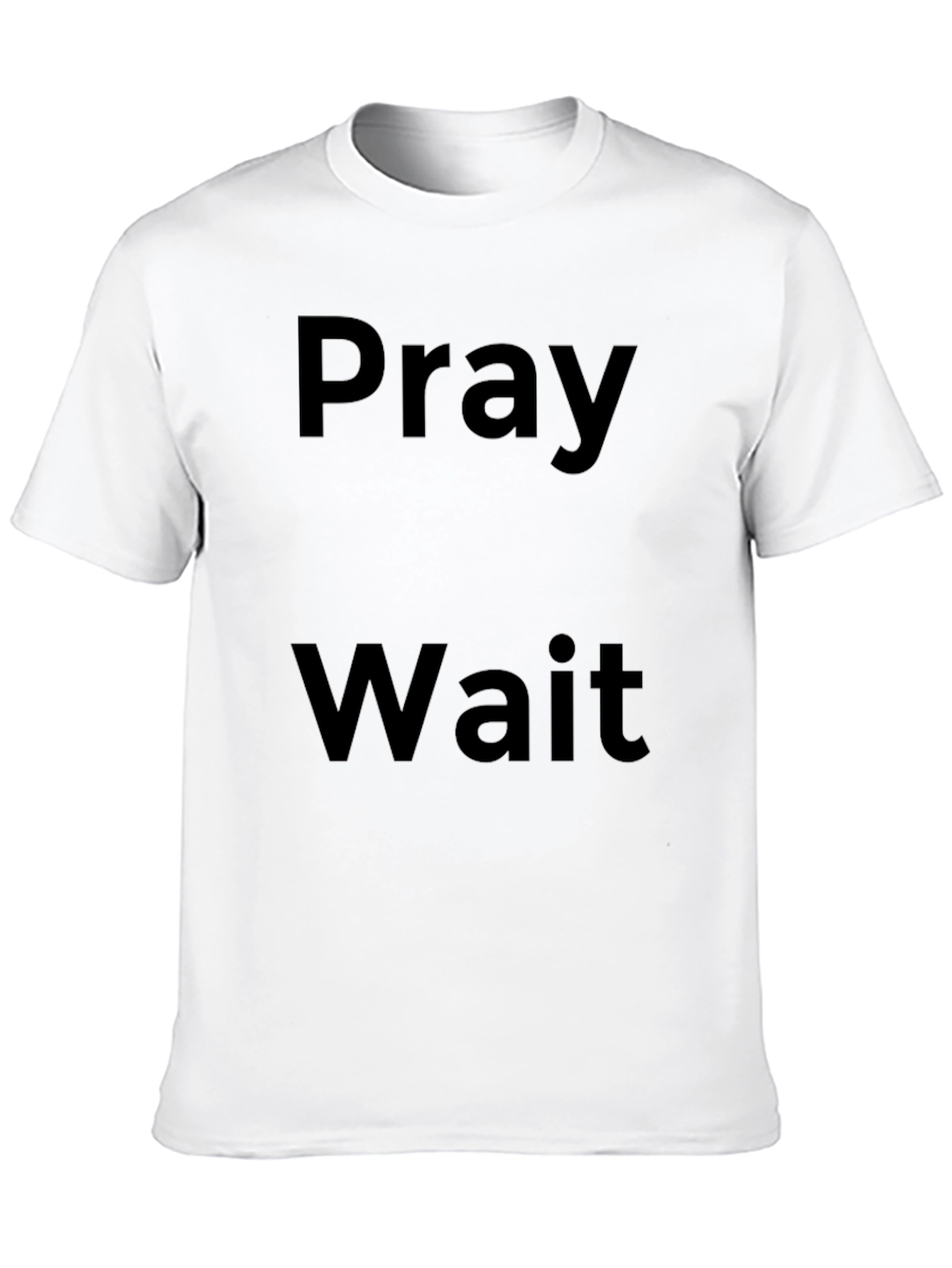 Pray Wait Black Graphic T-Shirt