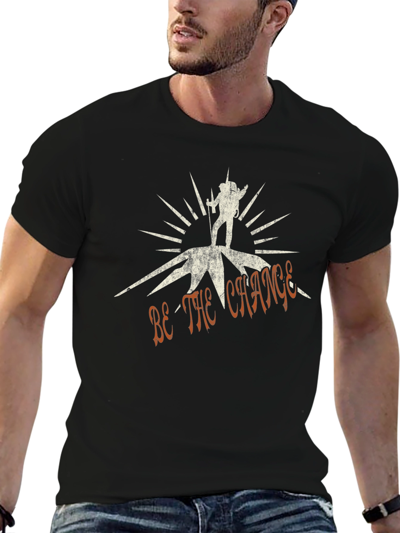Be The Change Hiker Graphic Tee - Black