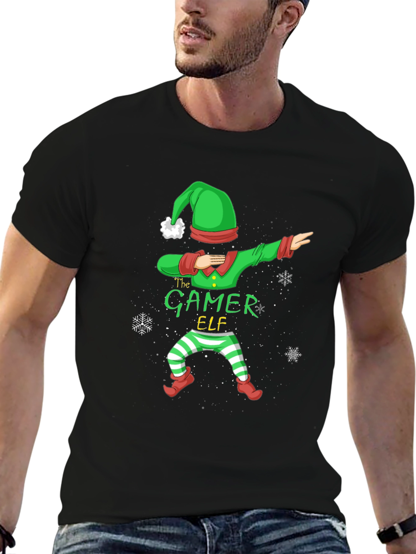 The Gamer Elf T-Shirt - Holiday Festive Apparel