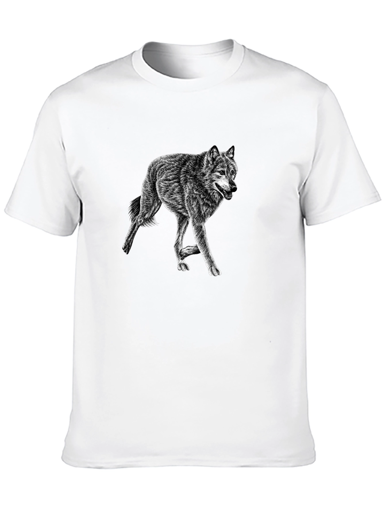 Wolf Graphic Tee - Mens Black Casual Shirt