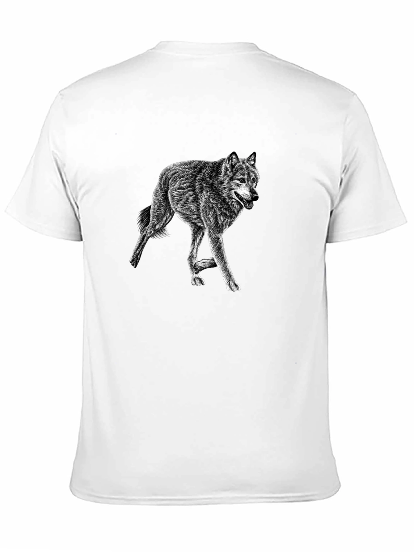 Wolf Graphic Tee - Mens Black Casual Shirt