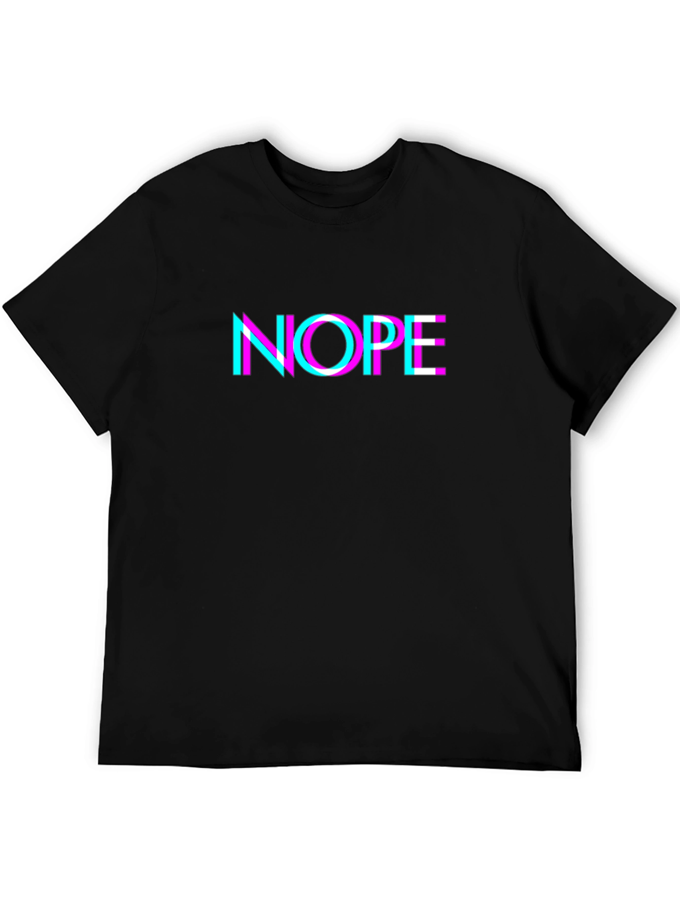Nope Glitch Graphic Tee - Bold Statement Shirt
