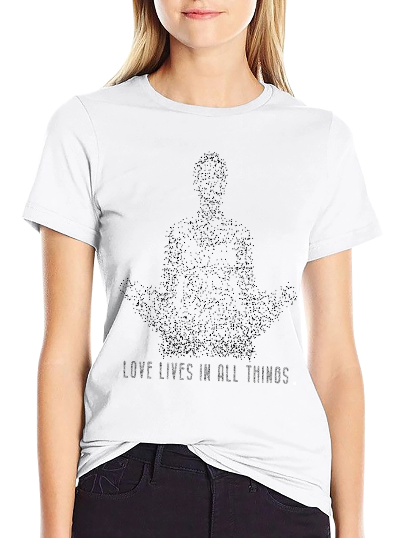 Love Lives Meditation T-Shirt - Black
