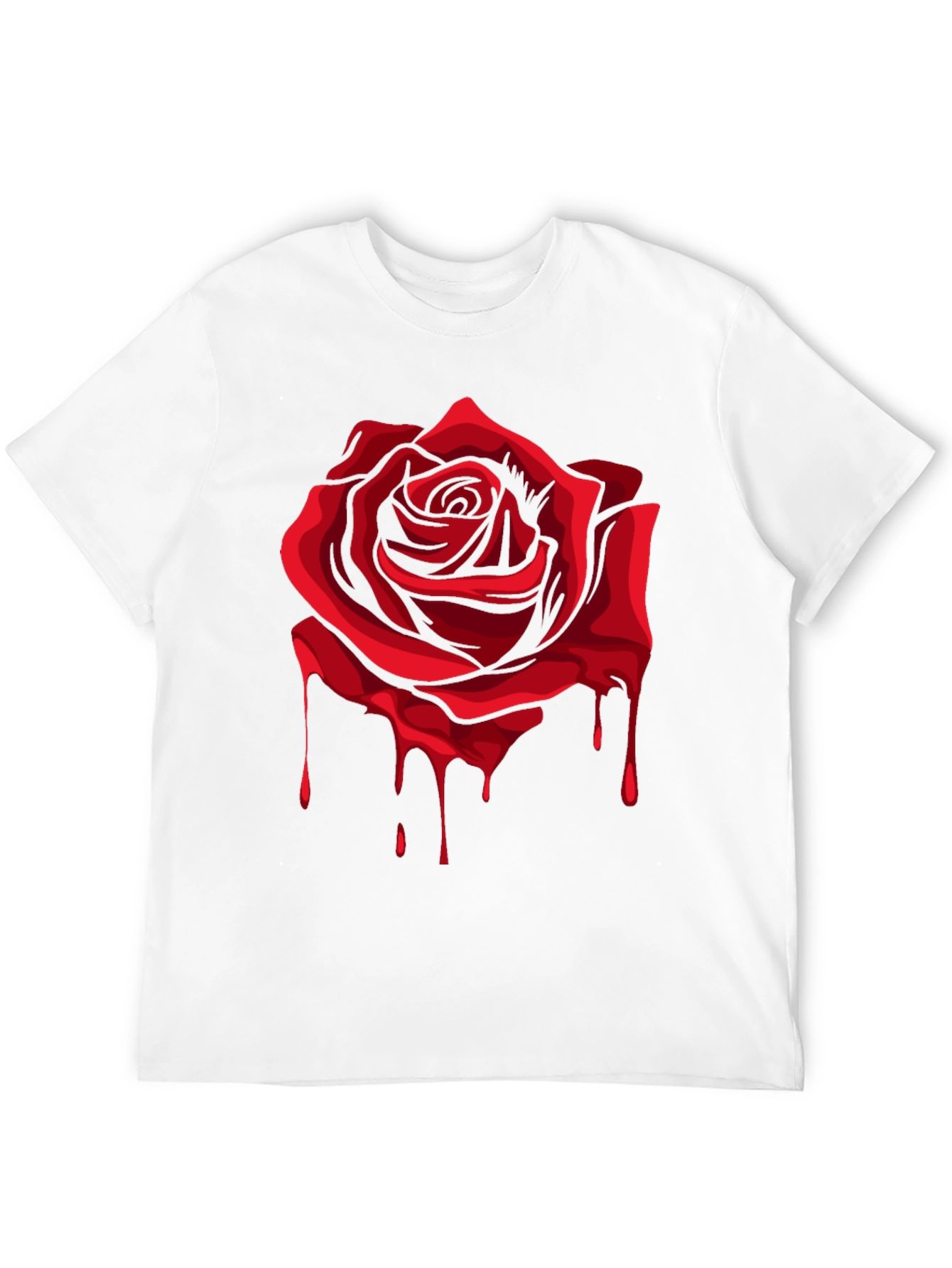 Bleeding Rose Graphic T-Shirt - Black