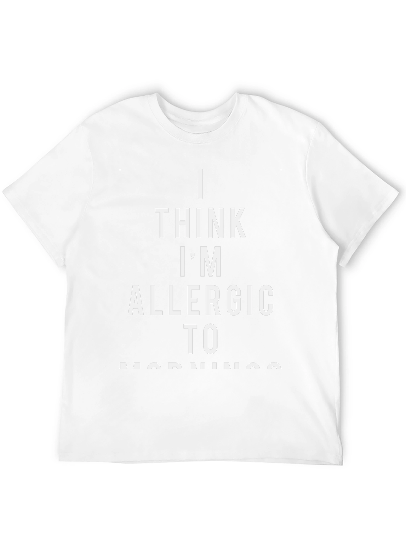 Funny Im Allergic to Mornings Black T-Shirt