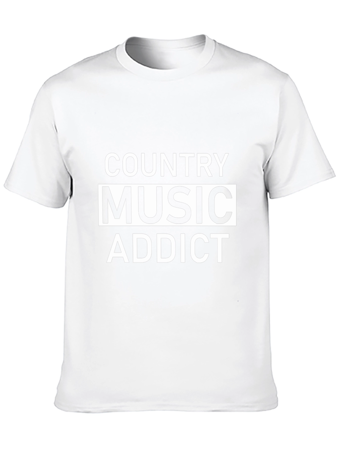 Country Music Addict Black Graphic Tee Shirt