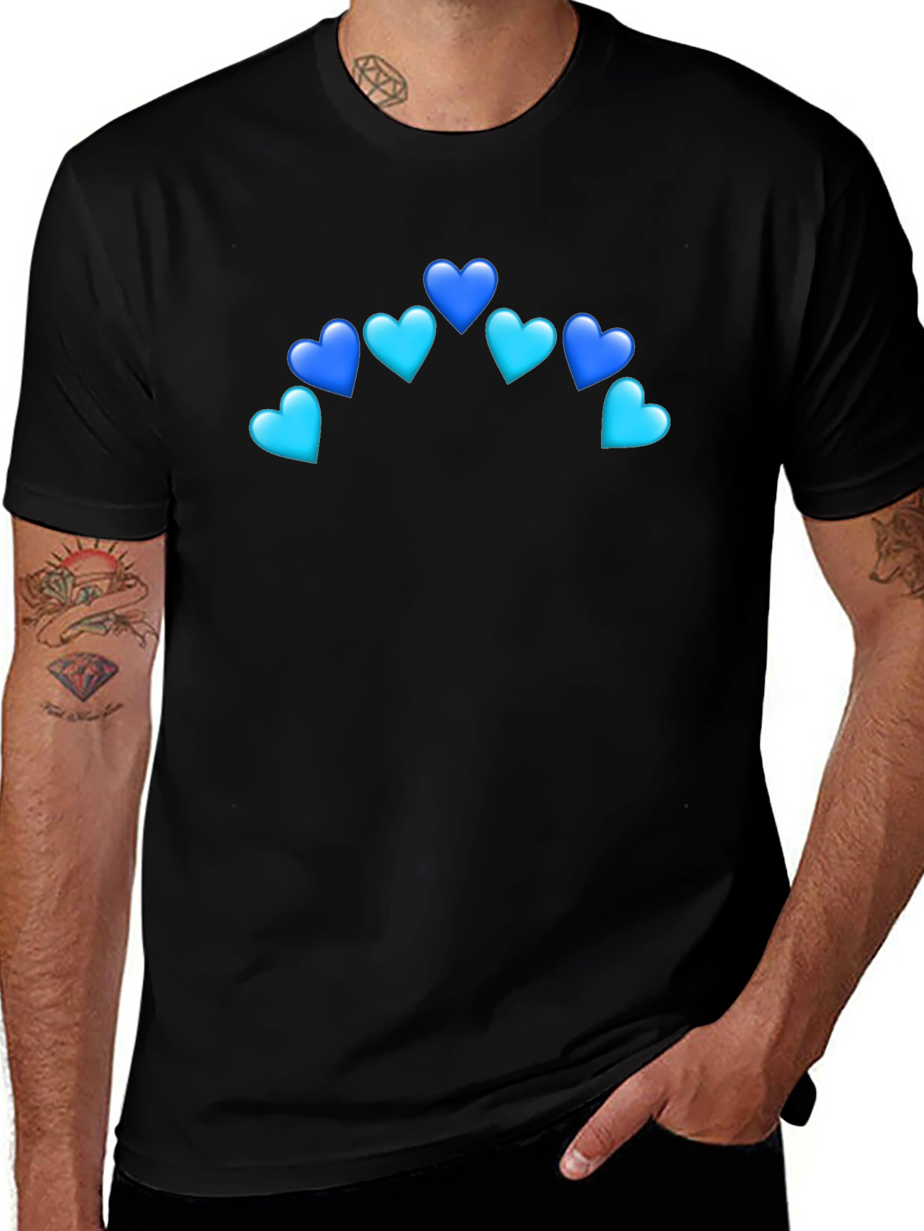 Heart Emoji Graphic Tee - Black T-Shirt