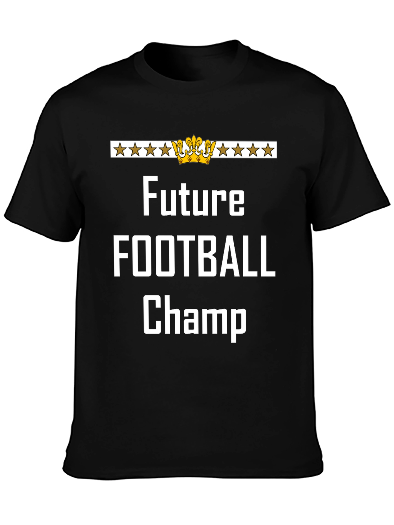 Future Football Champ T-Shirt - Black Cotton Tee