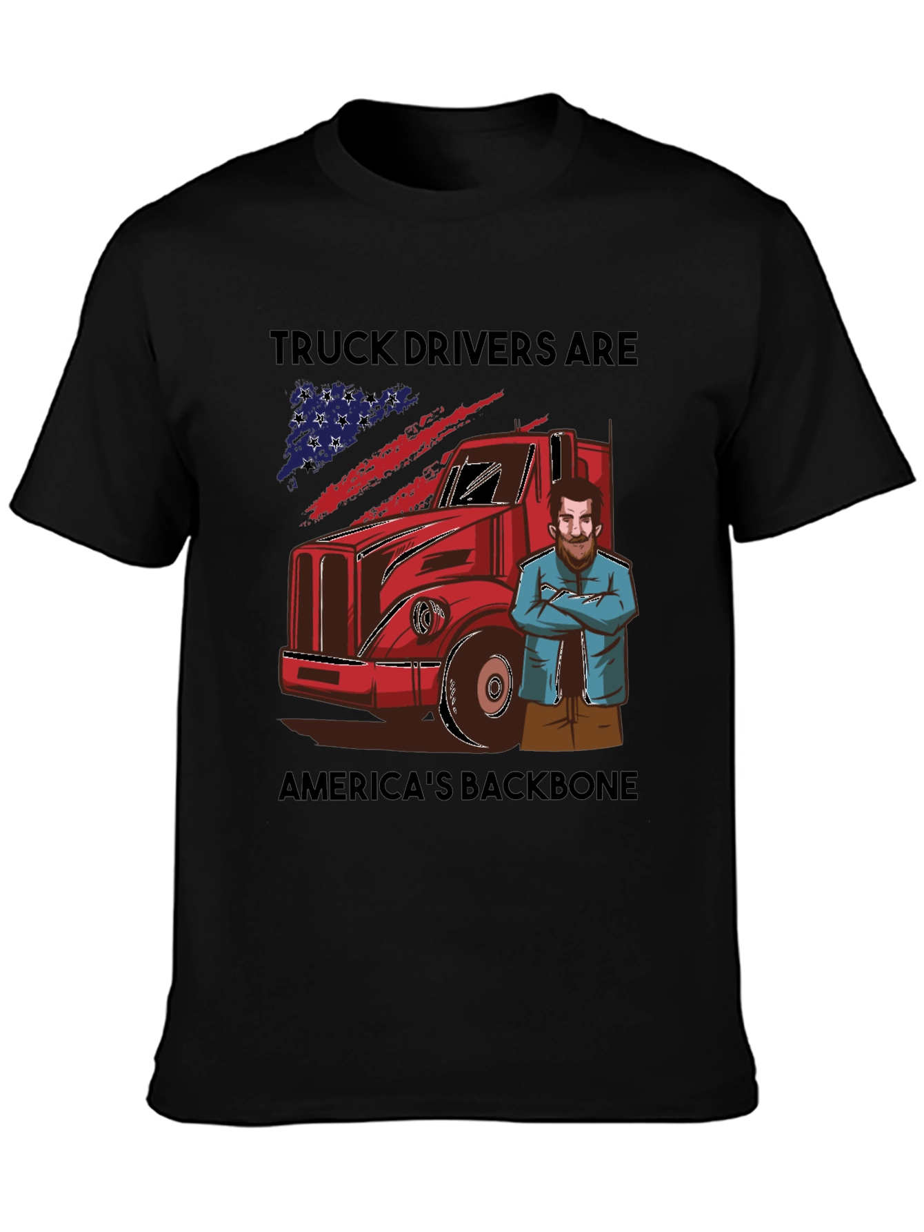 Truck Drivers Americas Backbone Graphic Tee