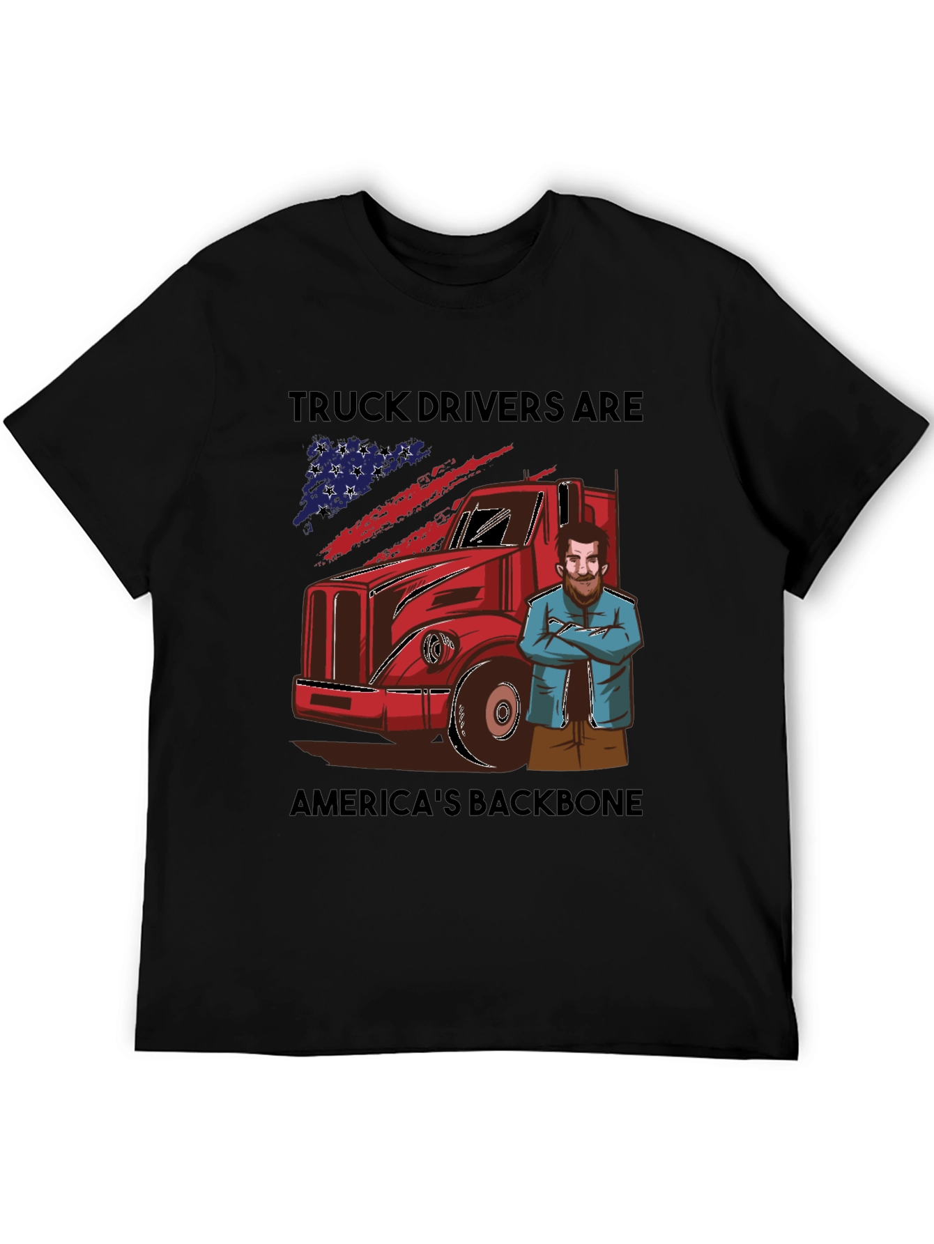 Truck Drivers Americas Backbone Graphic Tee