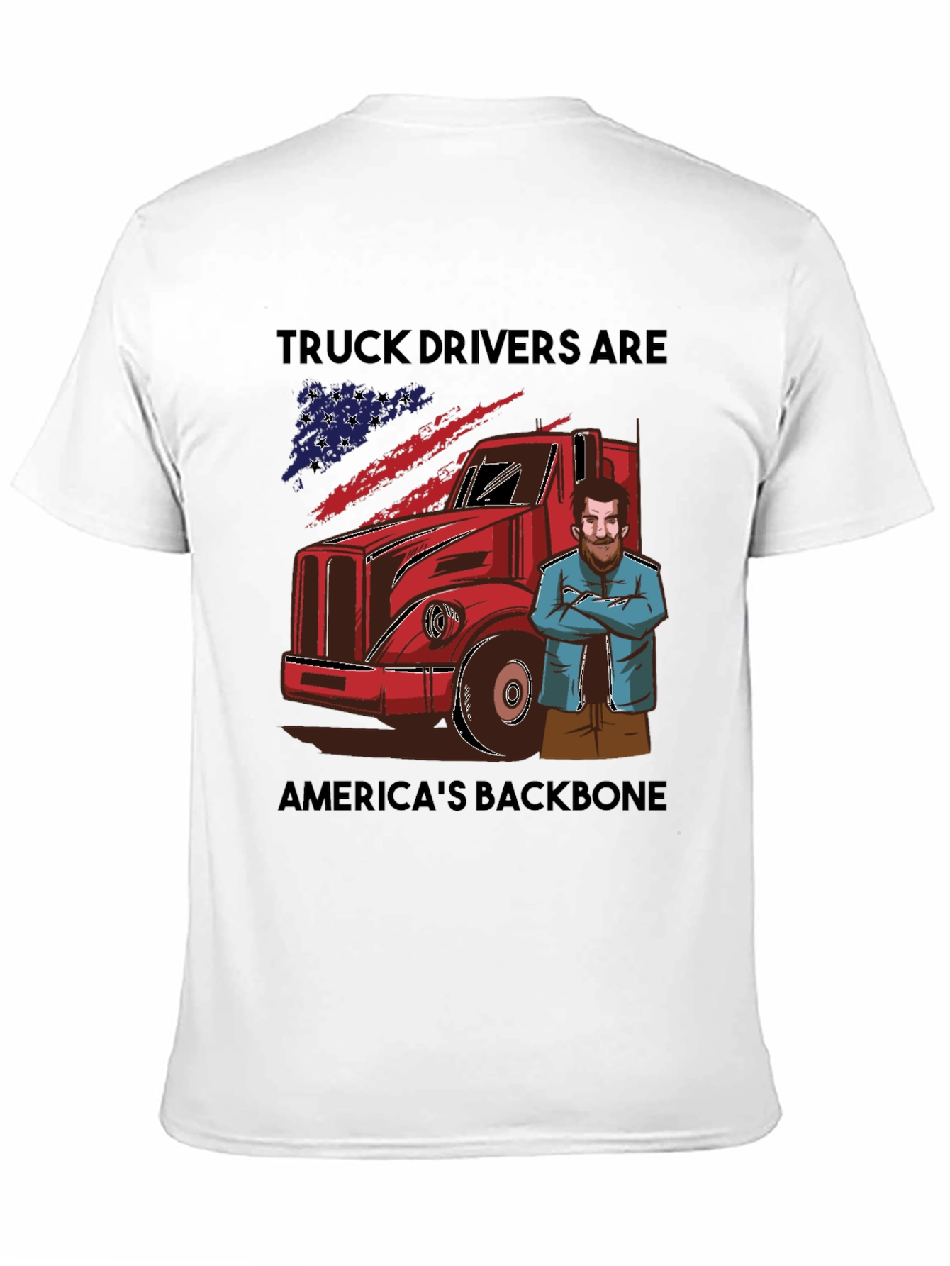 Truck Drivers Americas Backbone Graphic Tee