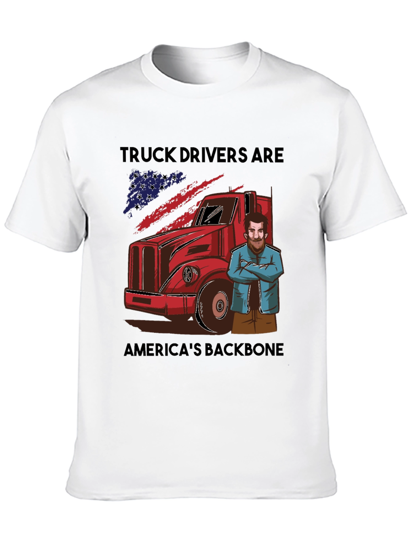 Truck Drivers Americas Backbone Graphic Tee