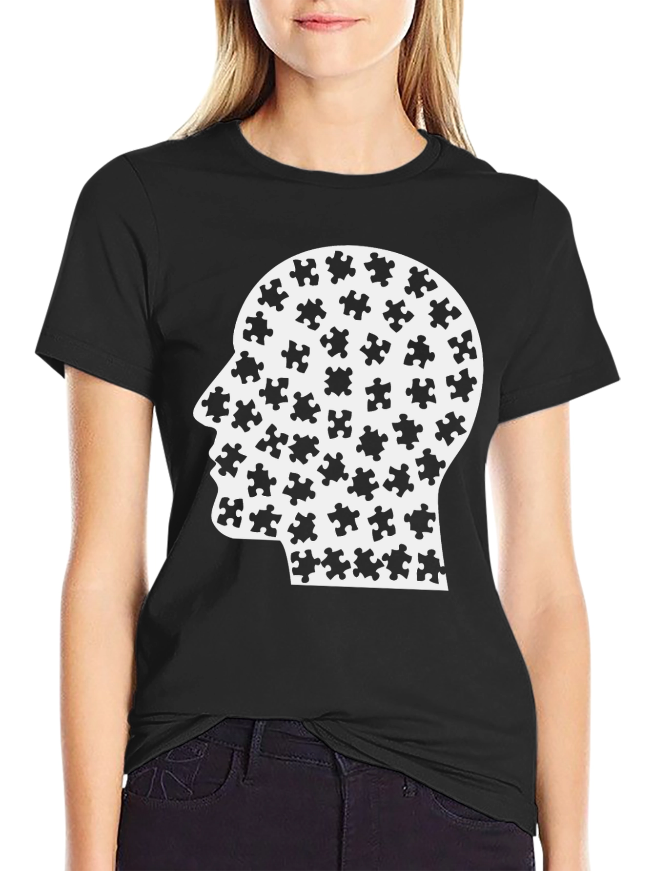 Puzzle Mind T-Shirt - Black Graphic Tee