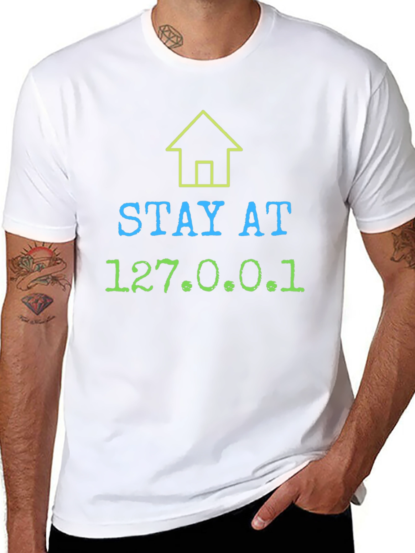 Stay At Home T-Shirt 127.0.0.1 Localhost Tee
