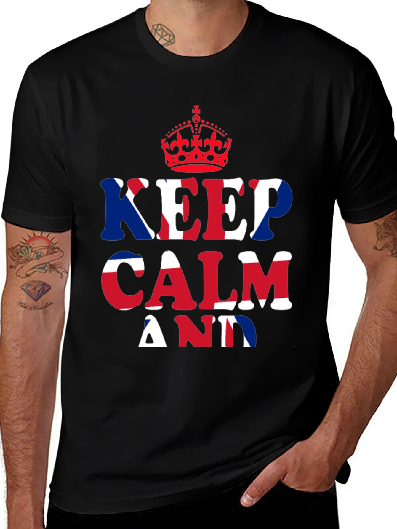 Keep Calm T-Shirt - British Union Jack Design