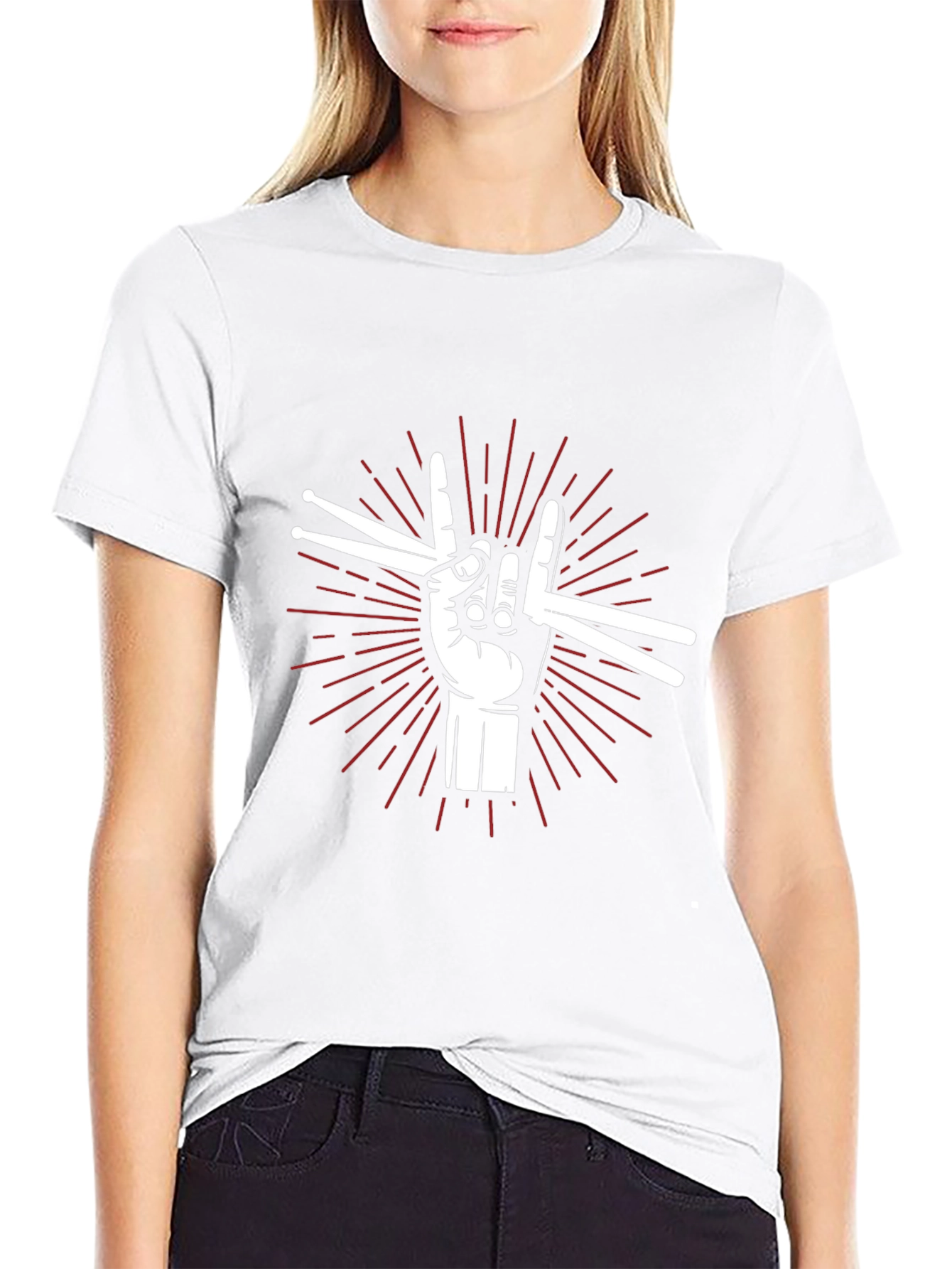 Rock On Drummer T-Shirt - Music Lover Tee