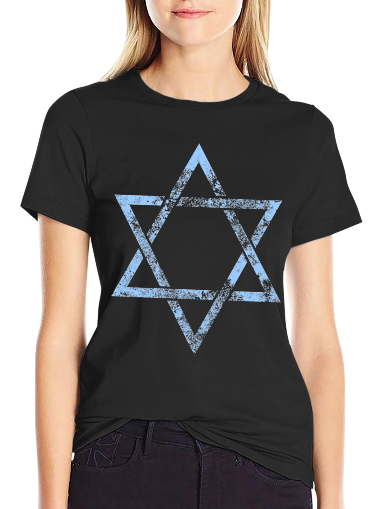 Star of David Graphic T-Shirt - Black