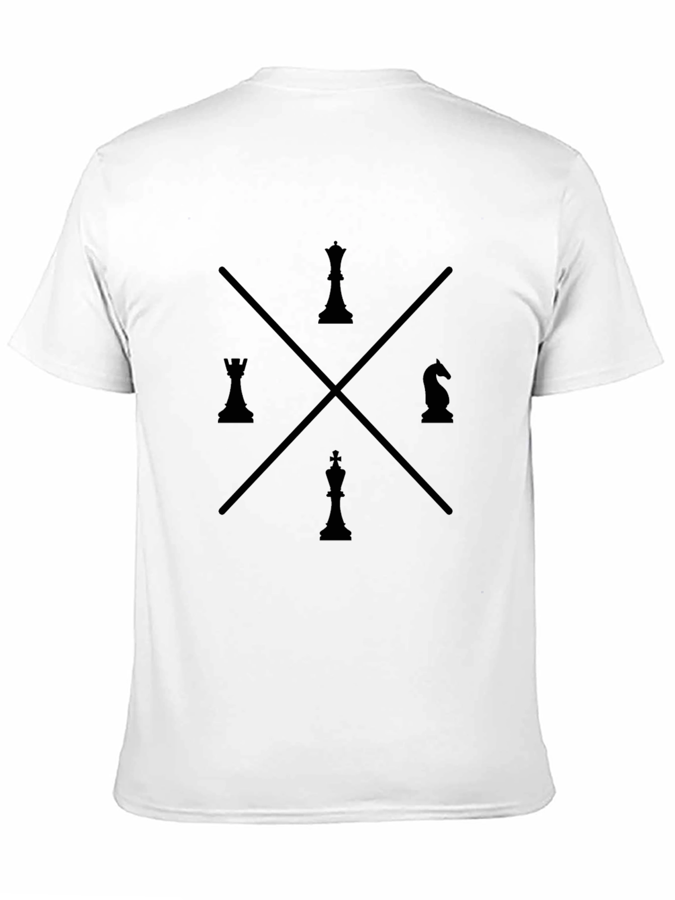 Chess Piece Graphic Tee - Black