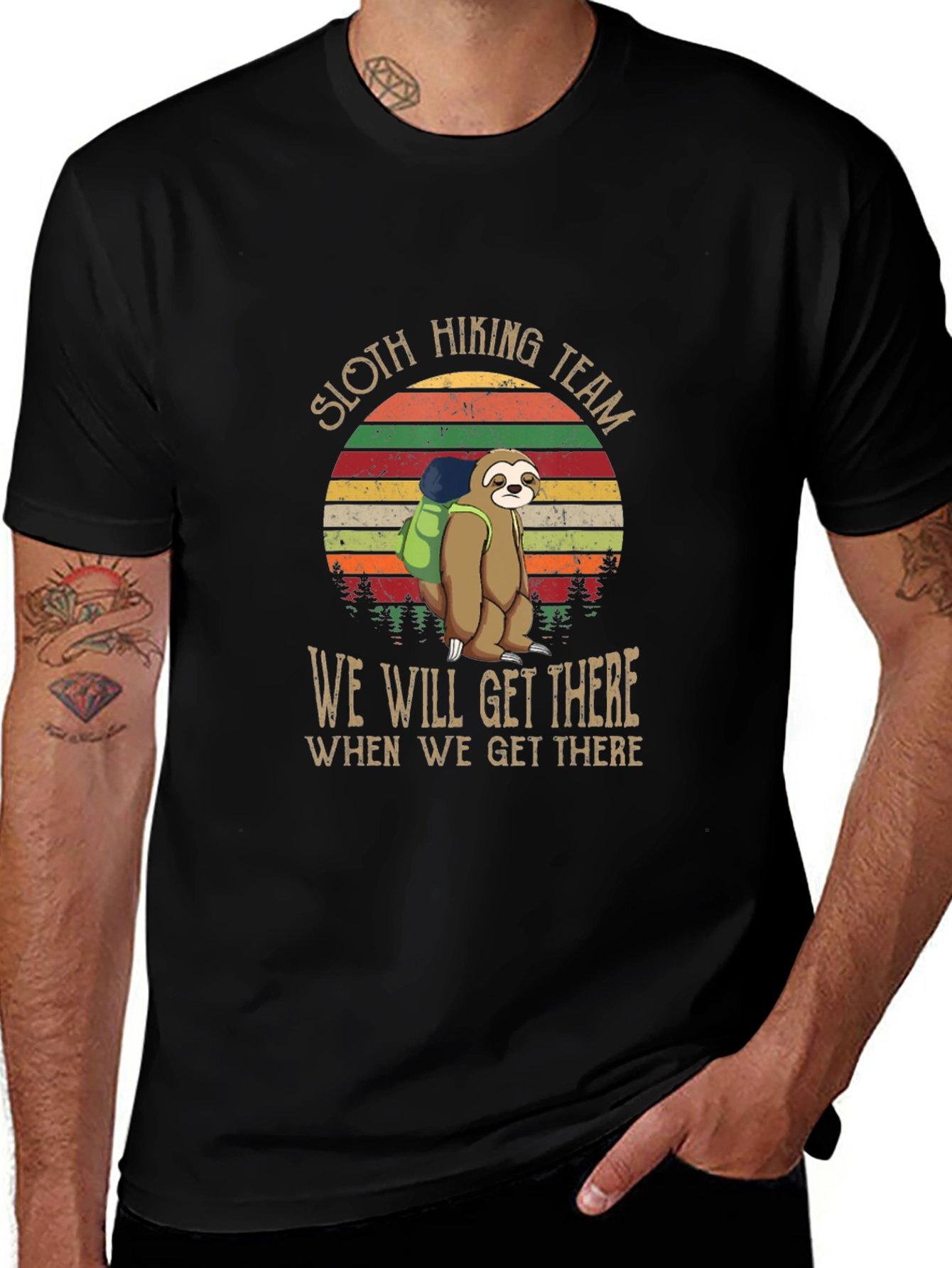 Sloth Hiking Team T-Shirt: We Will Get There