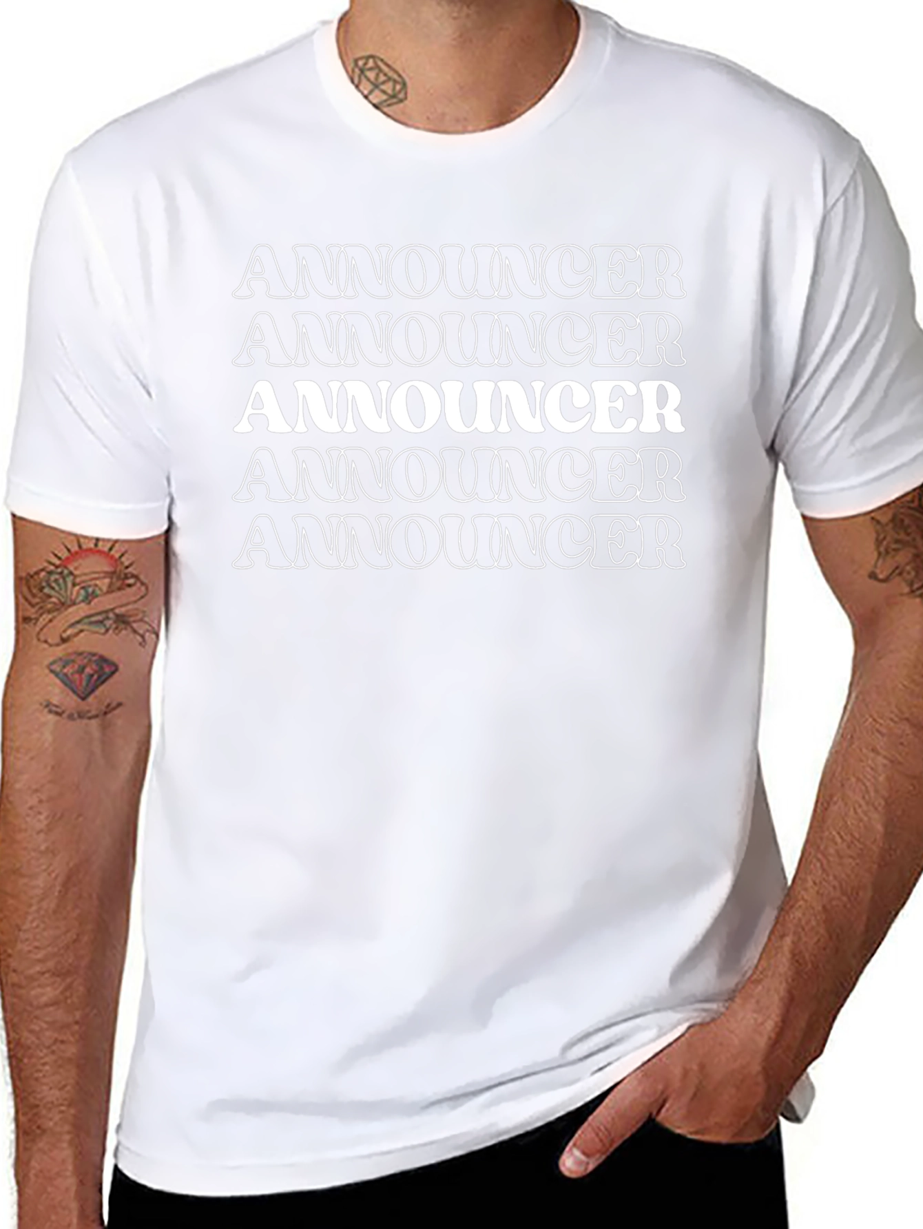 Announcer Graphic T-Shirt - Bold Statement Tee