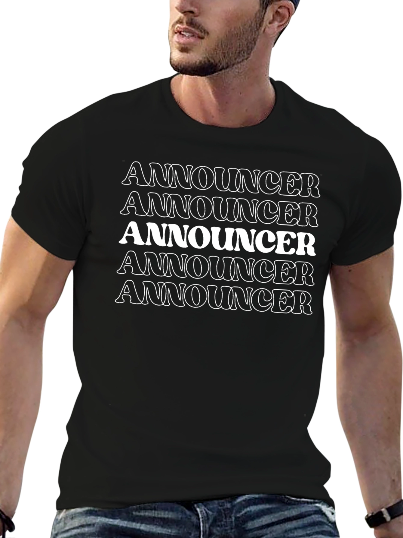 Announcer Graphic T-Shirt - Bold Statement Tee