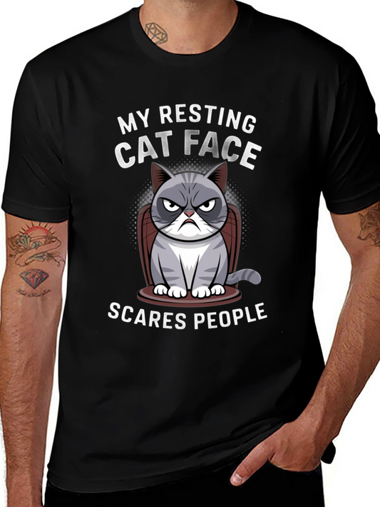 Grumpy Cat Face T-Shirt - Funny Novelty Tee