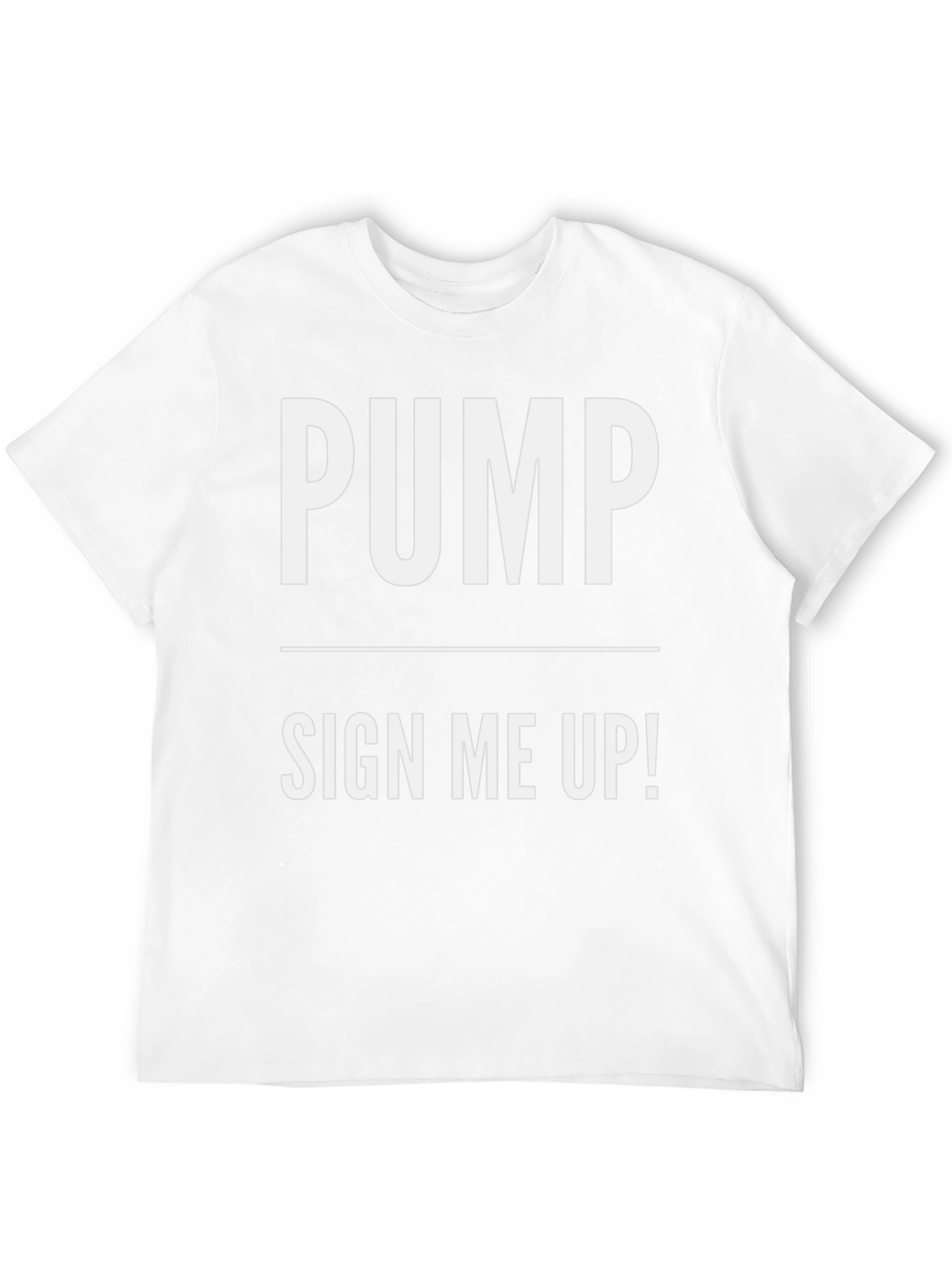 Pump Sign Me Up! Black Cotton T-Shirt